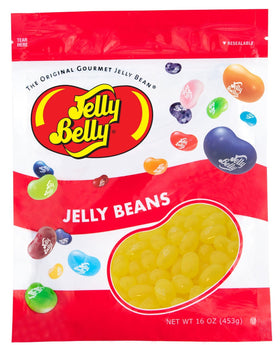 Jelly Belly Crushed Pineapple beans in resealable bag for freshness.