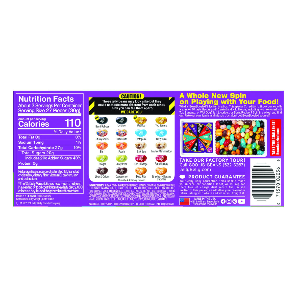 Jelly Belly Easter Bean Boozled 7th Edition game wheel invites lively flavor challenges at parties.