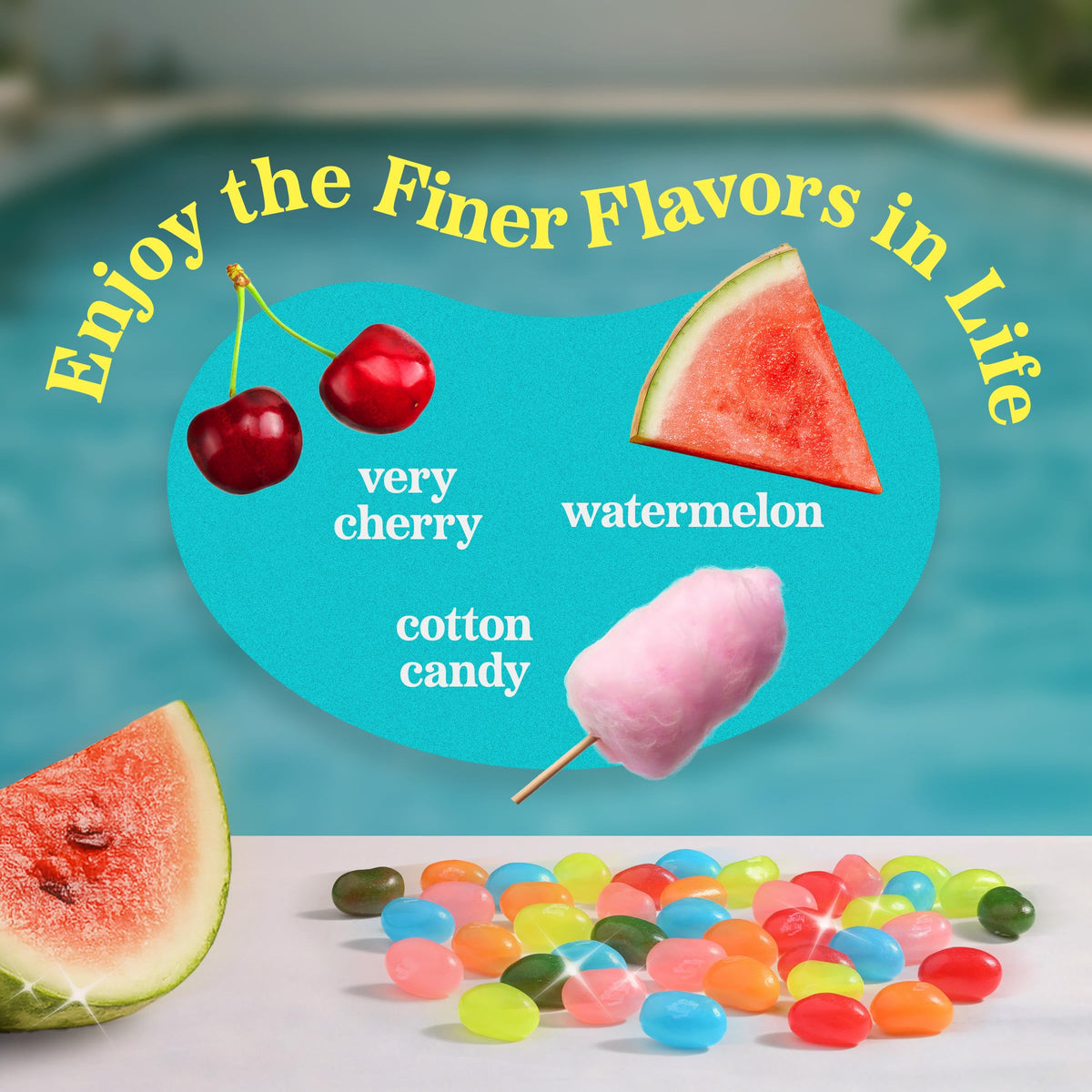 Jelly Belly Endless Summer Lemon Lime jelly beans provide zesty brightness for gatherings