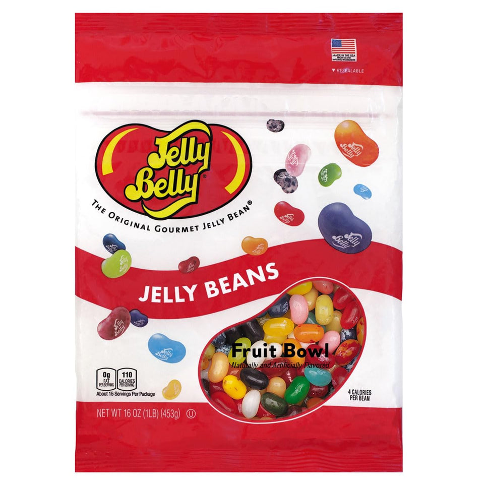 Jelly Belly Fruit Bowl bag with colorful beans for snacking