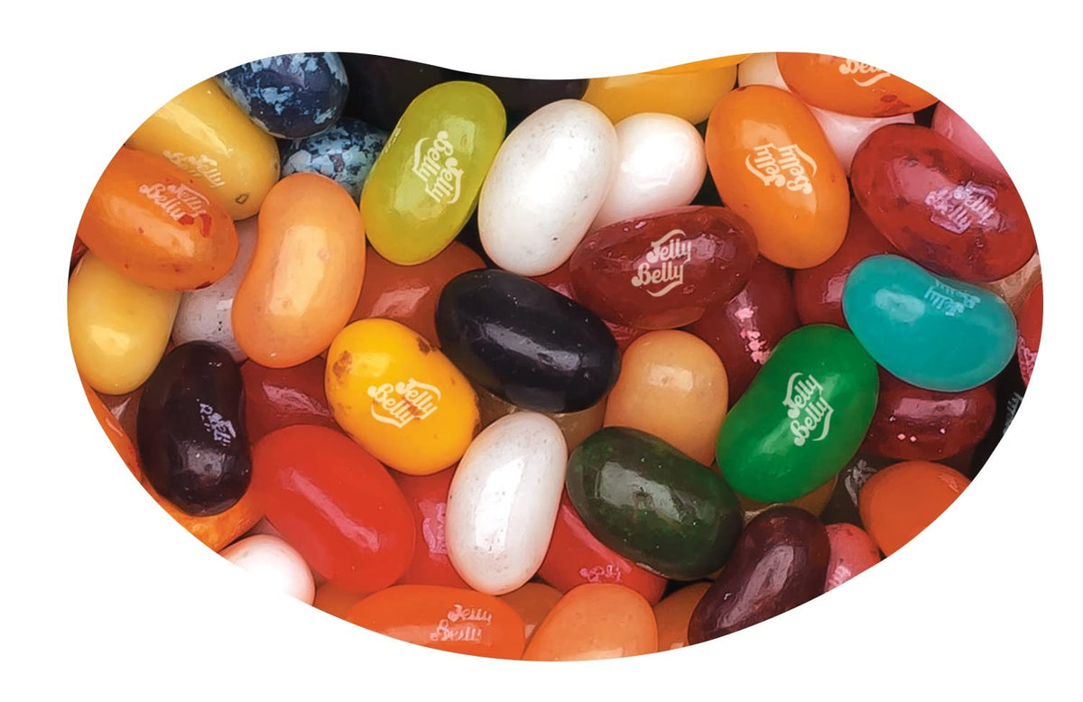 Close-up of Jelly Belly Fruit Bowl beans showing vibrant colors