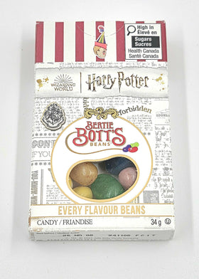 Jelly Belly Bertie Botts beans packaging side view highlights collector-friendly six box bundle.