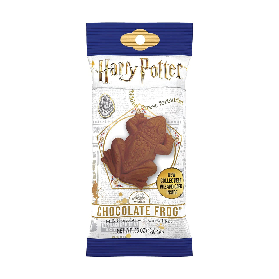 Jelly Belly Harry Potter Chocolate Frog with collectible wizard card, a perfect fan gift.