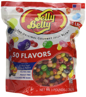 Jelly Belly jelly beans 3lb bag with colorful assortment for parties.