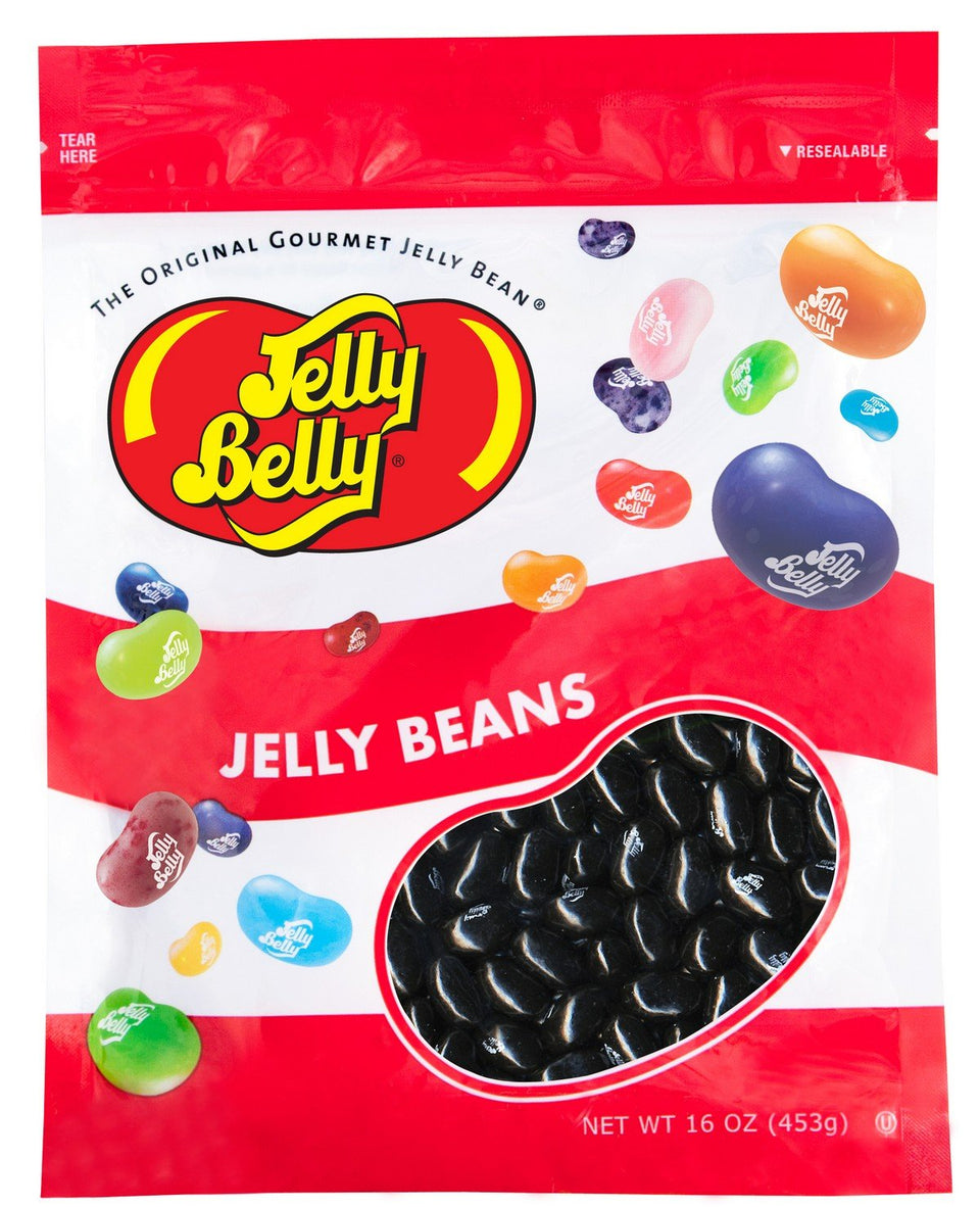 Jelly Belly Licorice Jelly Beans front bag showing authentic branding and classic flavor