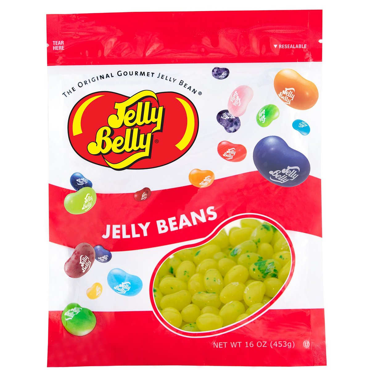 Jelly Belly Mango Jelly Beans in 1lb bag for fresh mango flavor.