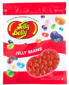 Jelly Belly Orange Crush beans in a resealable bag for lasting freshness.