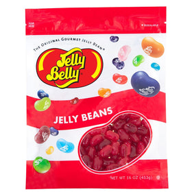 Jelly Belly Pomegranate jelly beans bag front, ready for enjoyment