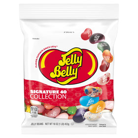 Jelly Belly Signature 40 collection 1lb bag offers a vibrant assortment for gifting.