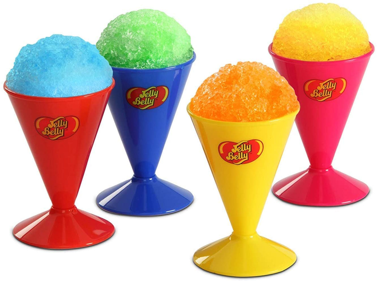 Jelly Belly pouring bottle demonstrates easy distribution over ice.