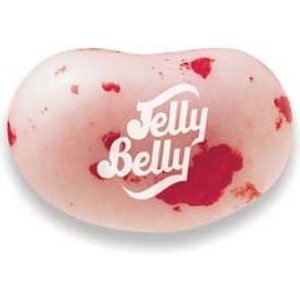 Closeup of resealable Jelly Belly Strawberry Cheesecake bag highlighting freshness