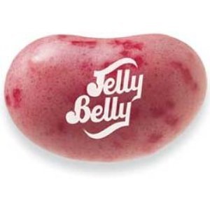 Close-up of Jelly Belly Strawberry Daiquiri beans highlighting real strawberry flavor.