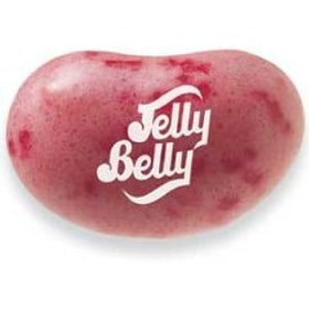 Close-up of Jelly Belly Strawberry Daiquiri beans highlighting real strawberry flavor.
