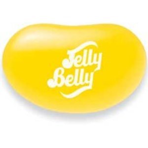 Close-up of Jelly Belly Sunkist Lemon beans highlighting real lemon flavor