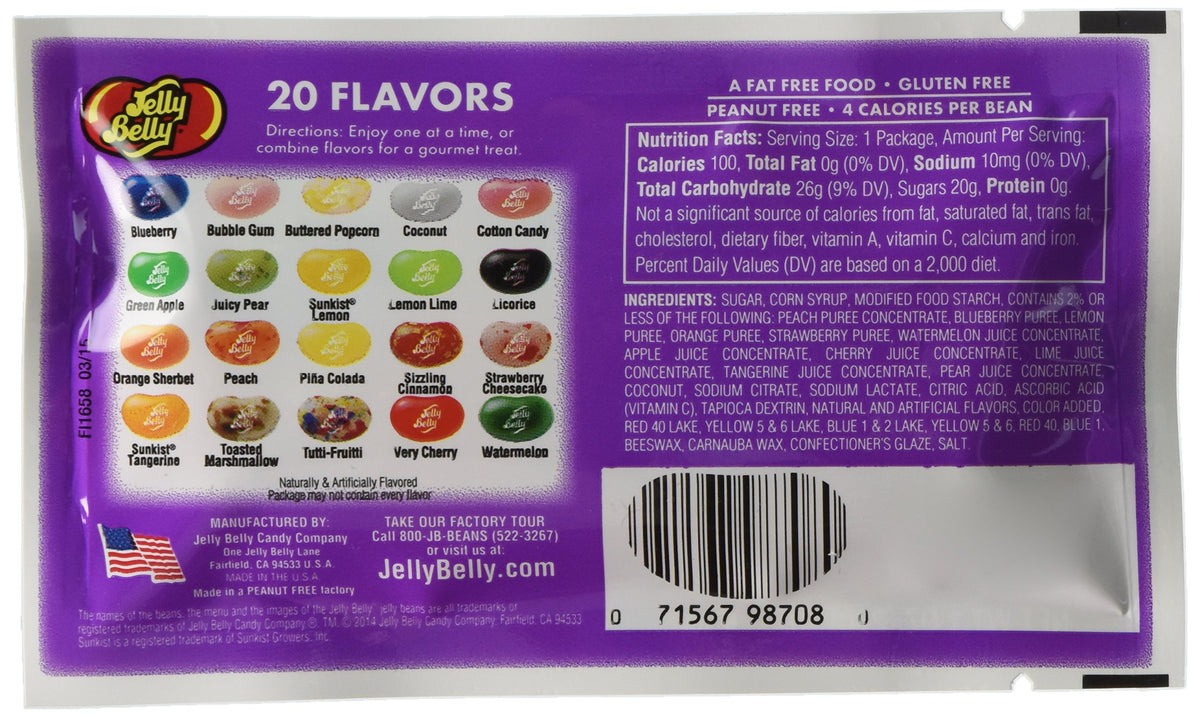 Jelly Belly display bag ideal for gifts or giveaways with colorful jelly beans.