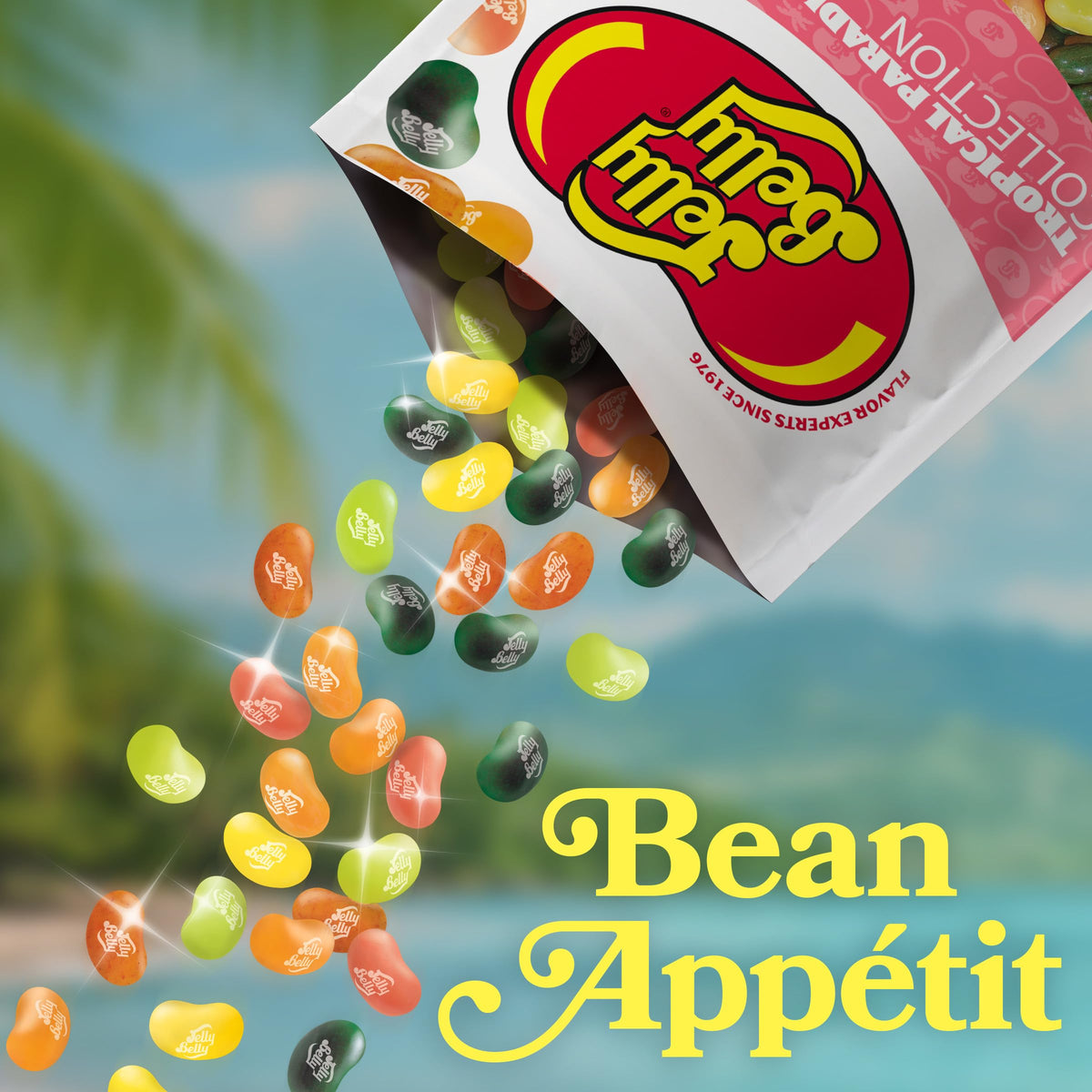 Jelly Belly Tropical Paradise Lemon Lime beans for crisp, zippy flavor.