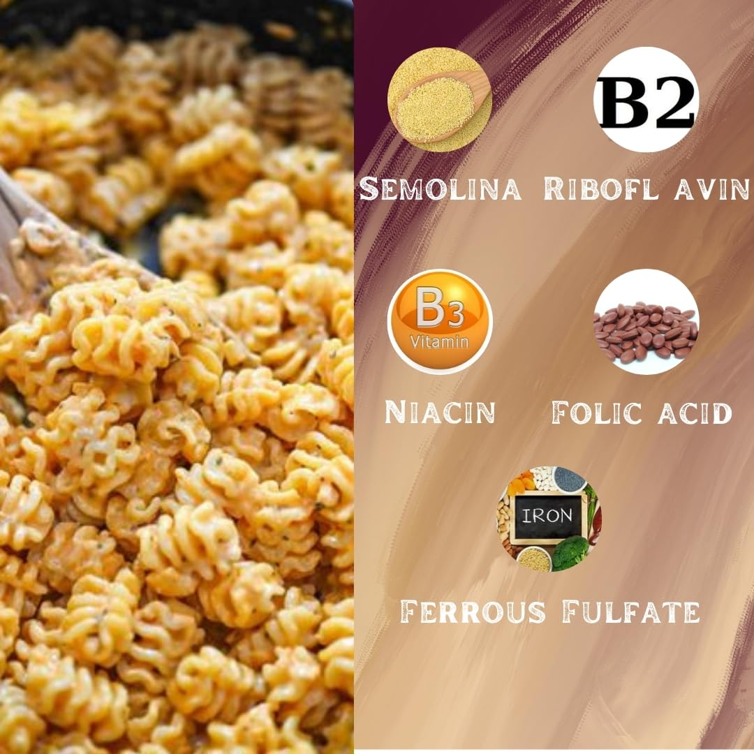 Jellybean Foods Radiatore pasta durum-wheat ingredients promise consistent cooking.