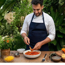 Jellybean Foods Radiatore pasta sauce-capture helps sauces cling for vibrant bites.