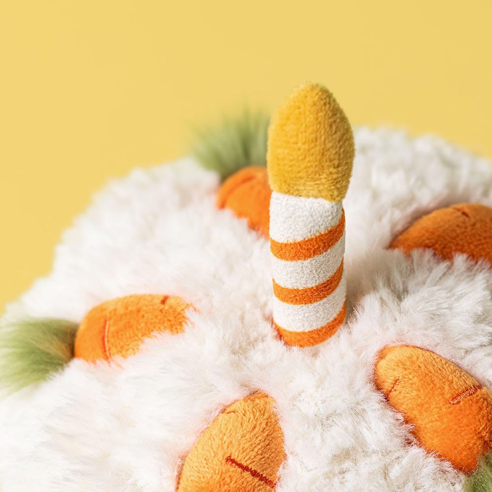 Hard eye detail on Jellycat Amuseables Carrot Cake boosts expressive character