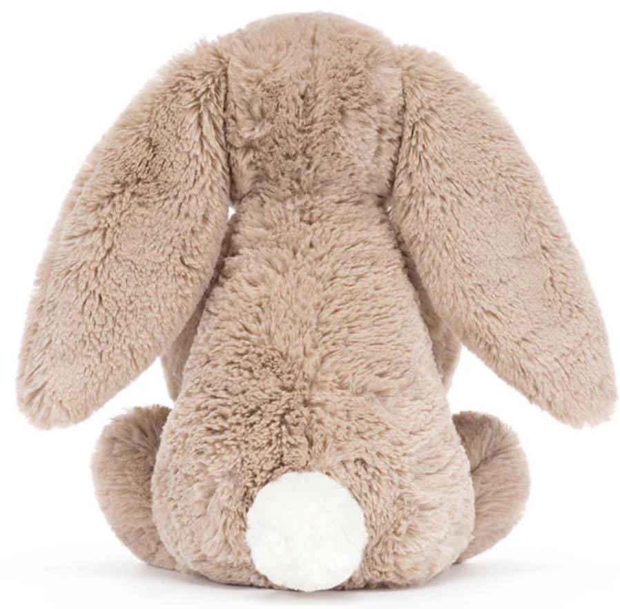 Jellycat Bashful Beige Bunny with strawberry detail enhances imaginative birthday storytelling.