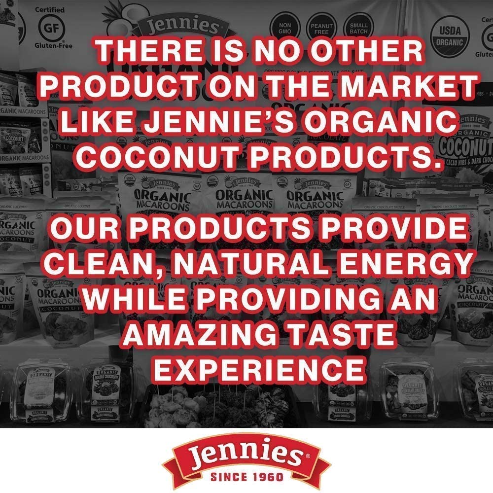 Jennies made in the USA label on packaging communicates new-batch care.