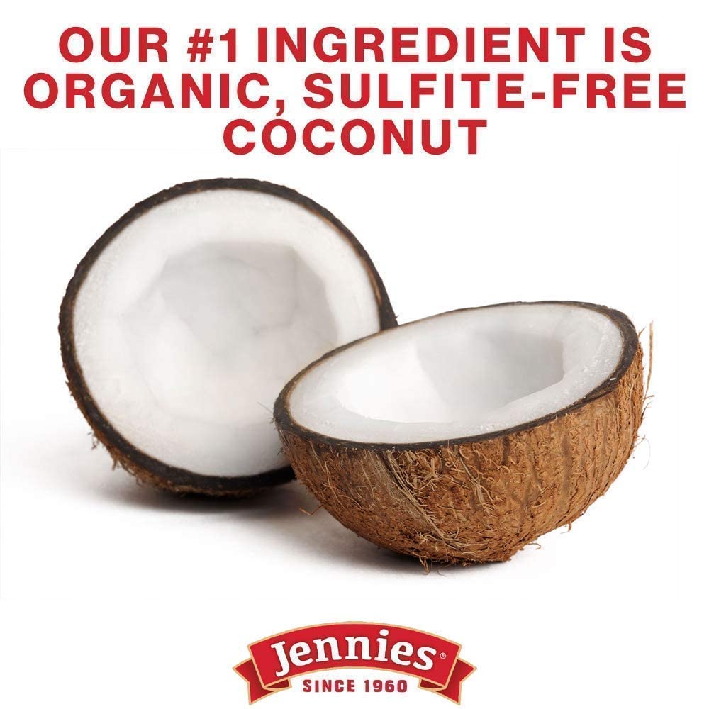 Jennies vegan gluten-free ingredients shot highlights dietary-friendly snack options.