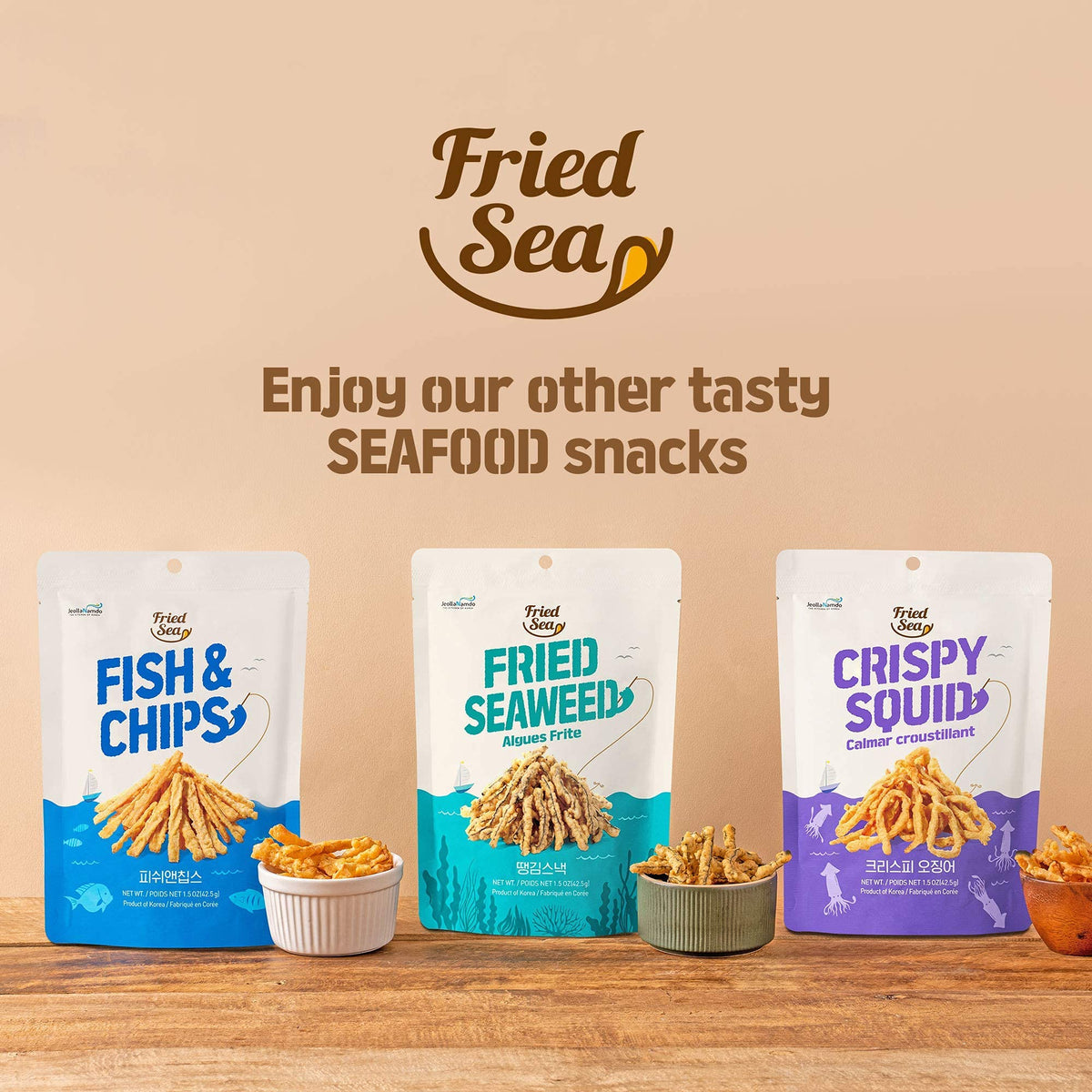 JEOLLANAMDO made in Korea premium seafood snack packaging.