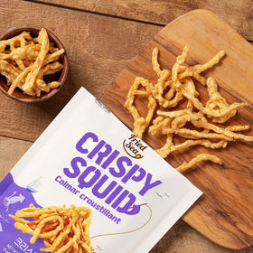 JEOLLANAMDO Calamari Chips showcase taste of the sea with real squid flavor.