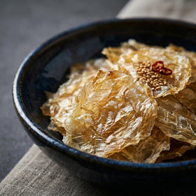 Jeollanamdo Filefish Jerky close-up shows natural ingredients and protein-rich profile.