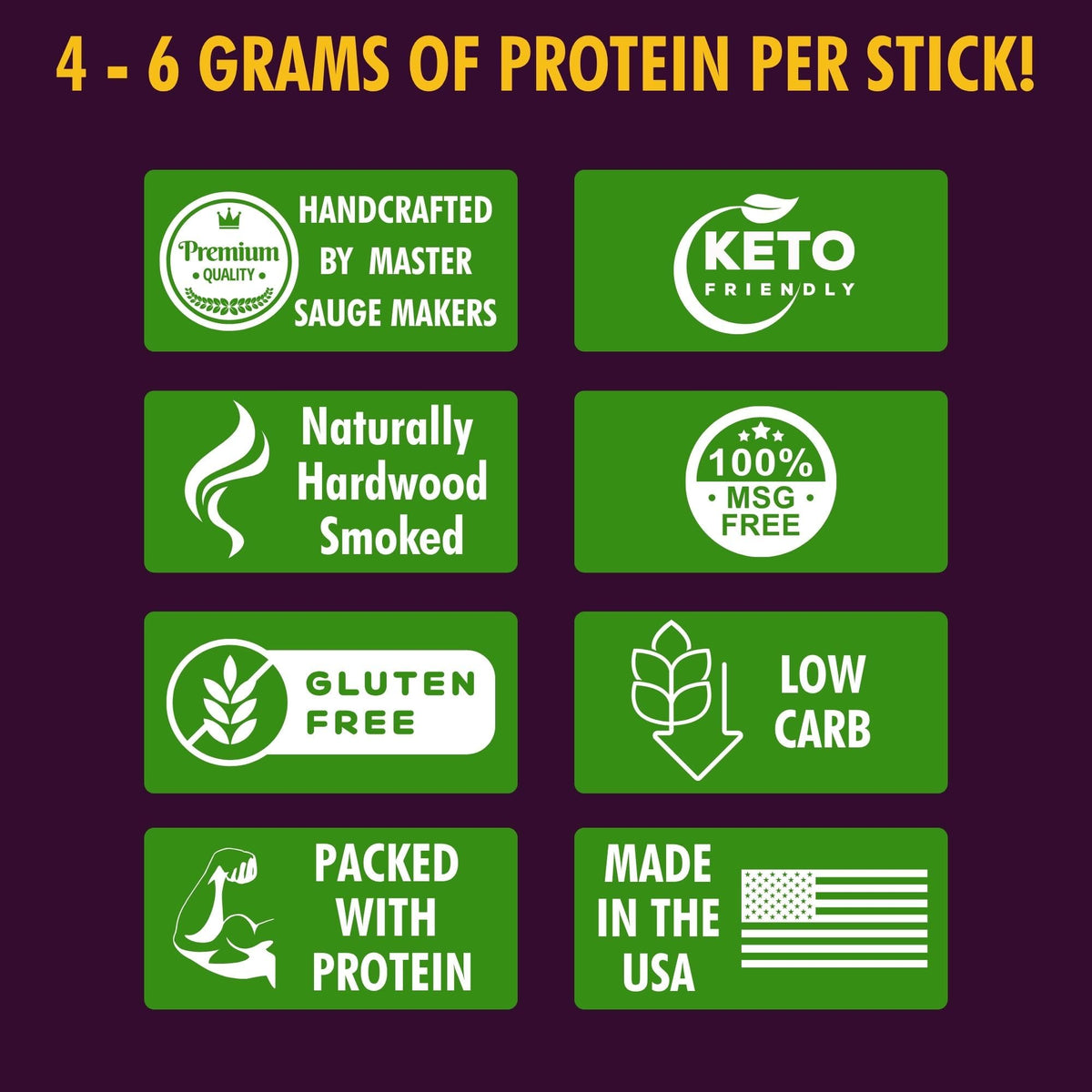Jerky.com Sriracha meat stick image hints at spicy boldness.