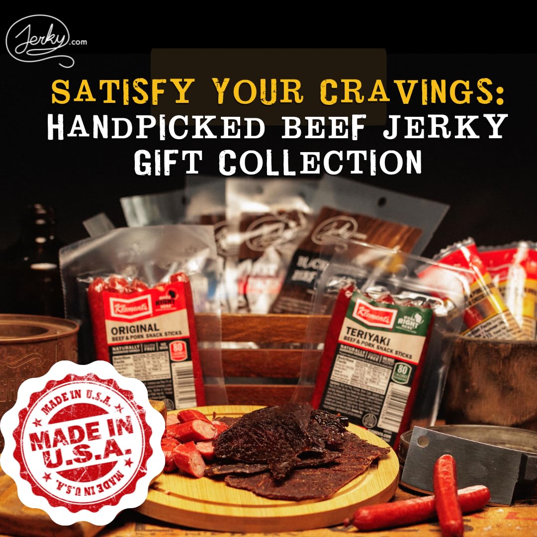 Jerky.com teriyaki beef jerky close-up with glossy glaze for workouts and outdoors