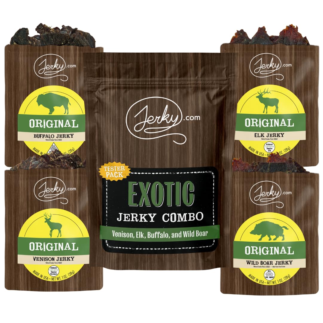 Jerky.com Venison jerky slice in bold flavor for hiking