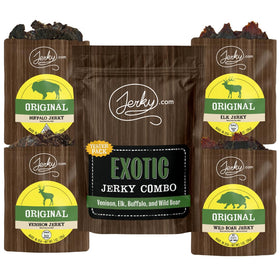 Jerky.com Venison jerky slice in bold flavor for hiking