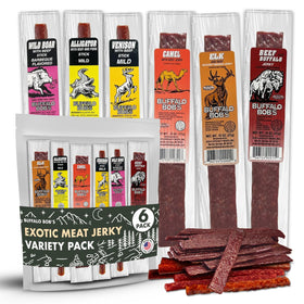 Buffalo Bob's Exotic Wild Game Sampler: diverse, on-the-go snack collection for adventures