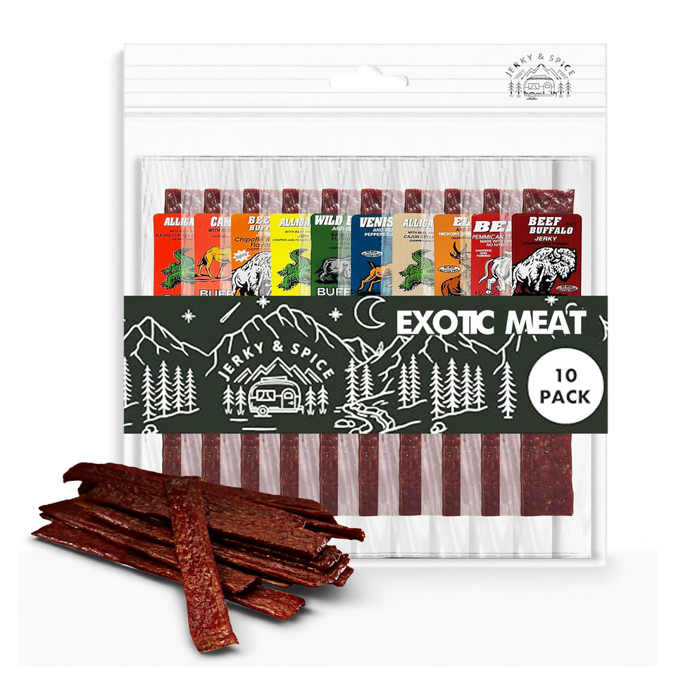 Jerky-n-Spice Buffalo jerky strip for high-protein on-the-go snacking