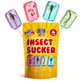 Jerky-n-Spice HotLix 4 pack insect lollipops variety for adventurous tasters