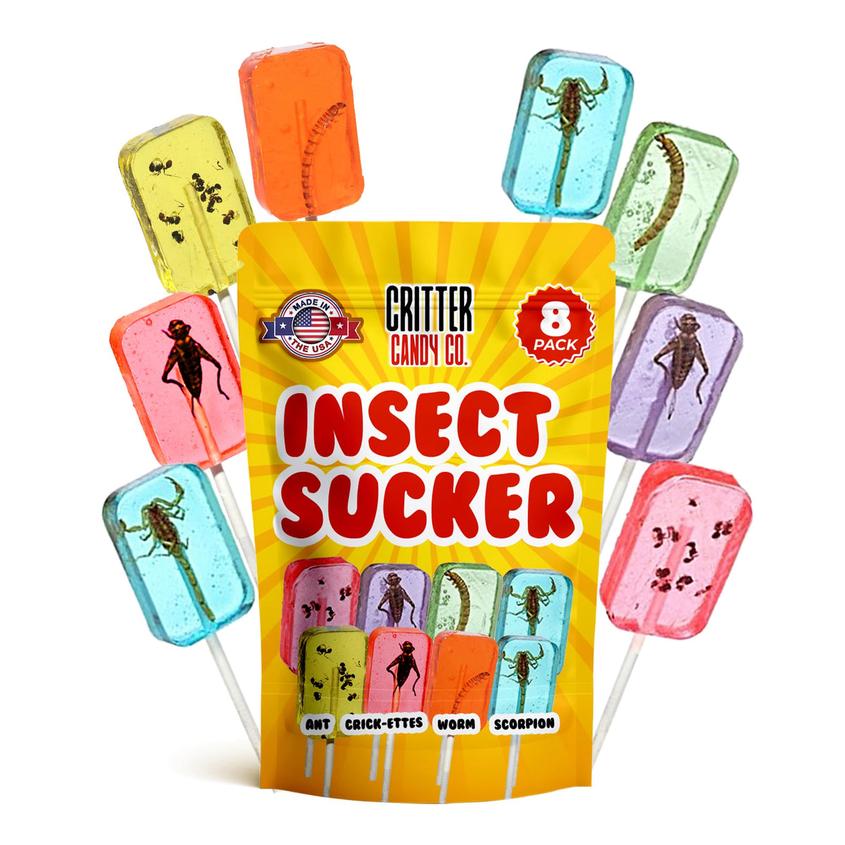 Jerky-n-Spice HotLix suckers pack front, a bold novelty candy for adventurous eaters.