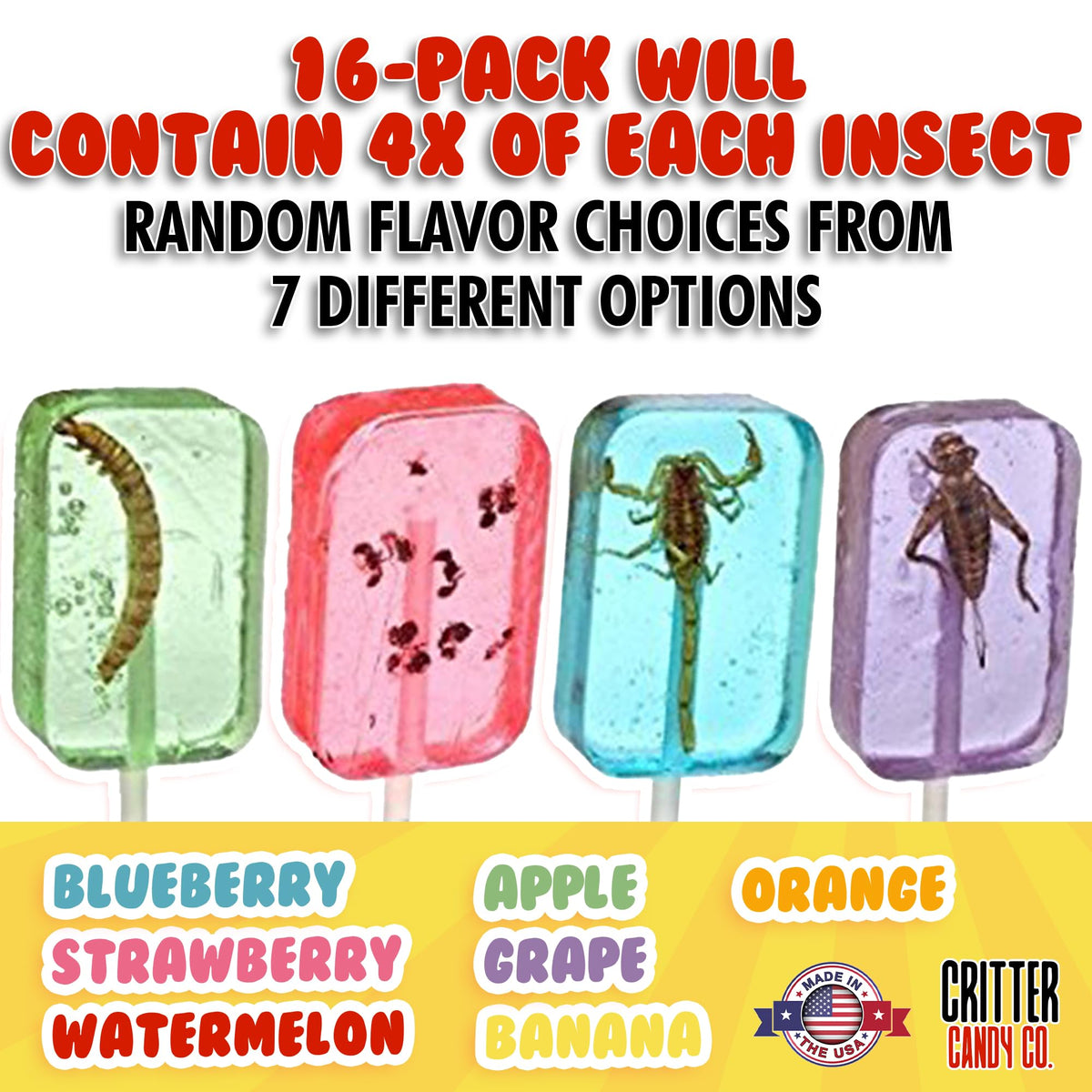 Jerky-n-Spice HotLix worm lollipop with playful texture for daring tastings