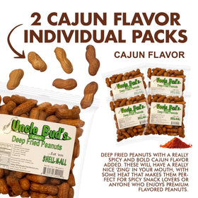 Uncle Bud's deep fried peanuts in shell provide protein and healthy fats.