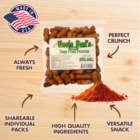 Uncle Bud's Cajun-flavored peanuts are perfect for camping and sharing.