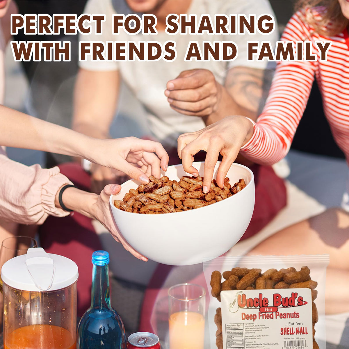 Uncle Bud's Old Bay in-shell peanuts with savory coastal seasoning