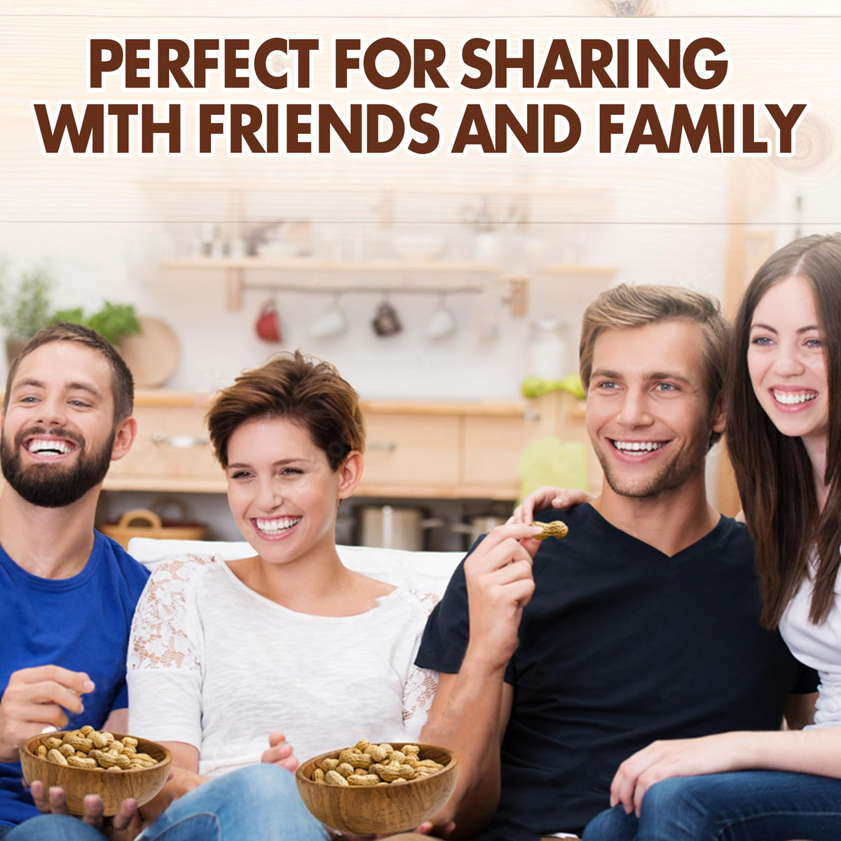Uncle Bud's crunchy peanuts in shell make a festive snack gift pack.