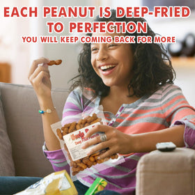 Uncle Bud's snack-table scene shows a shareable multipack for road trips