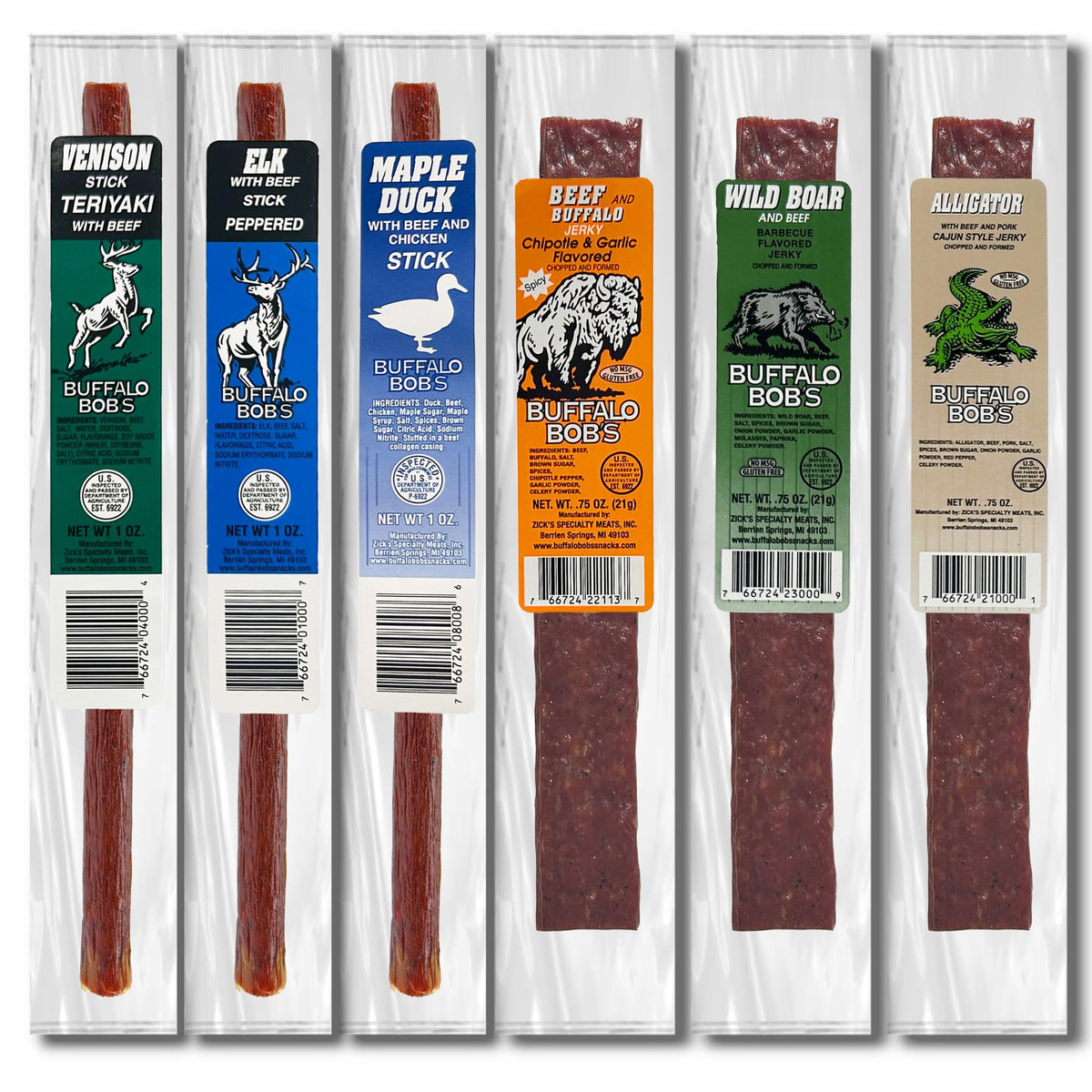 Buffalo Bob's venison teriyaki jerky for hiking and outdoor meals.