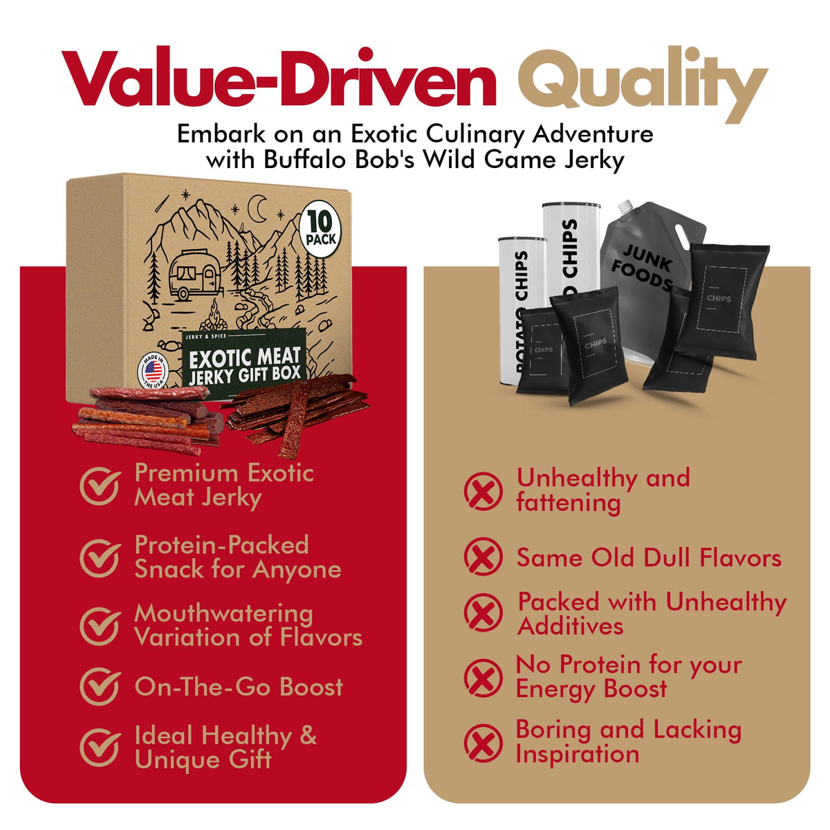 Jerky-n-Spice wild boar jerky slice offering rugged flavor for outdoor meals