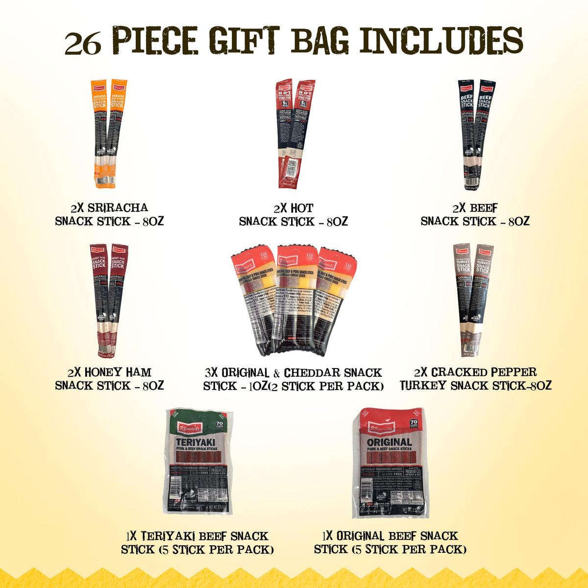 Jerky.com 10 individually wrapped meat sticks for easy grab-and-go protein