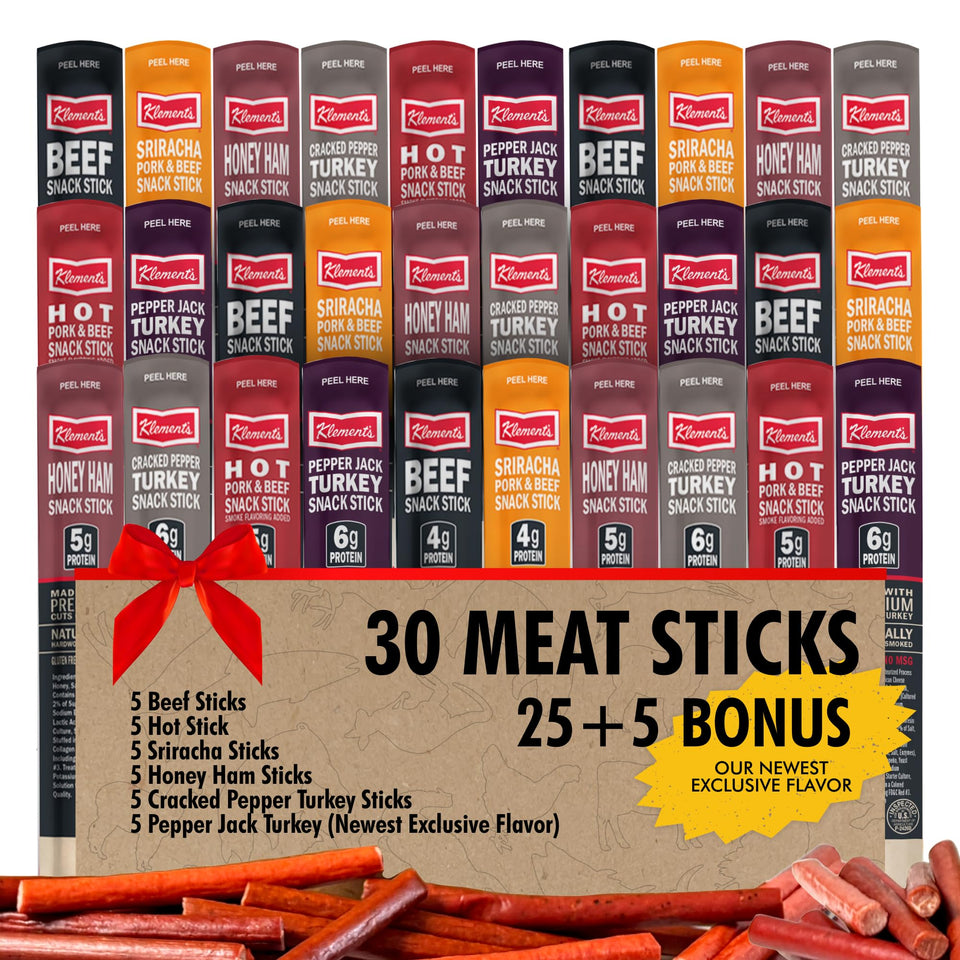 Jerky.com 30-pack cracked pepper turkey stick for bold flavor on the go