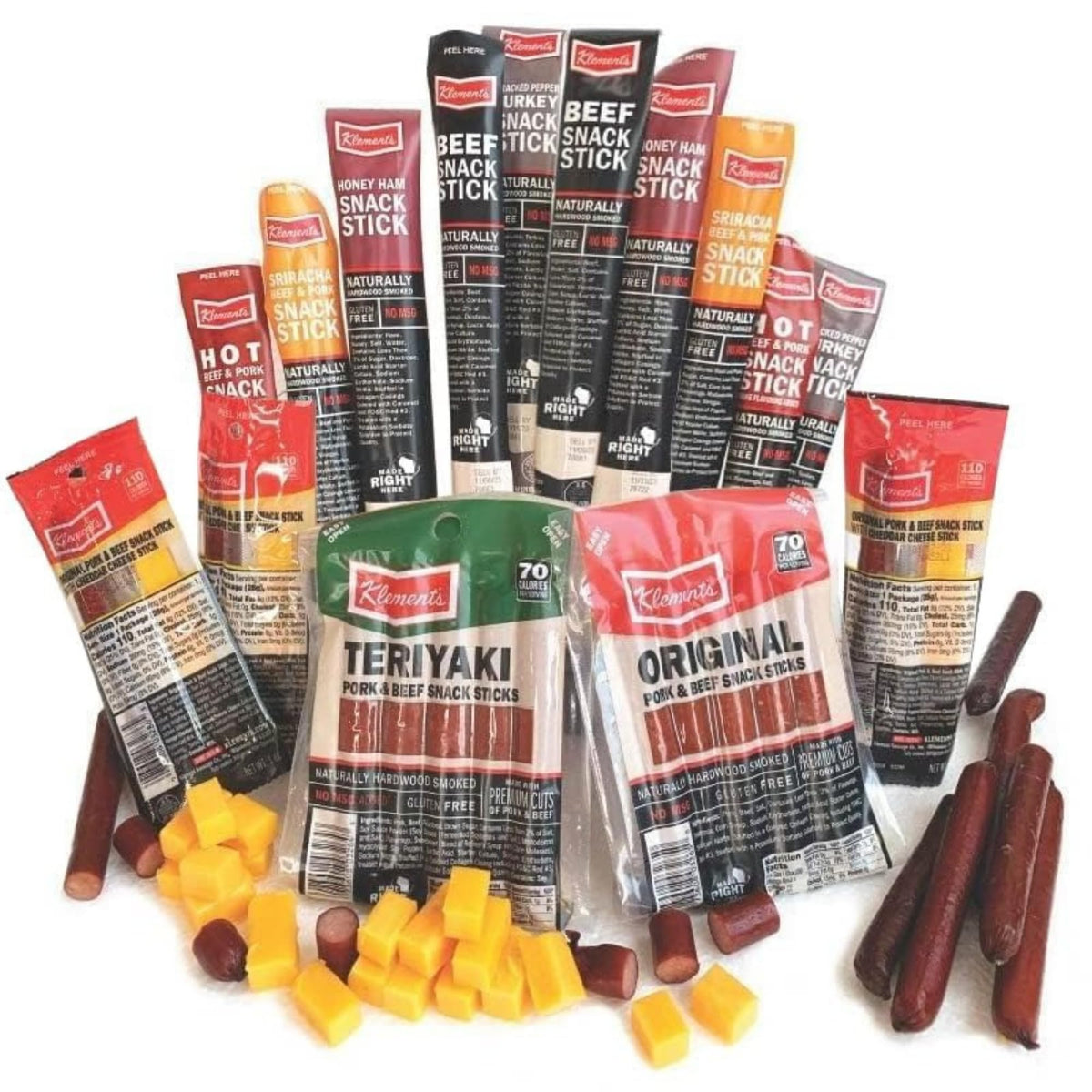Jerky.com meat and cheese sampler with beef sticks for on-the-go protein