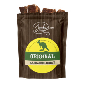 Jerky.com Original Kangaroo Jerky package front view, premium protein snack for on-the-go