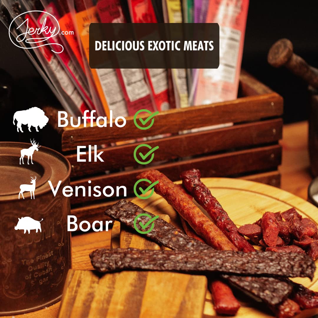 Jerky.com hot venison stick delivers bold heat in each bite.